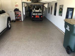 Smooth and clean garage floor coating in Austin, TX by Suncoat of Texas.