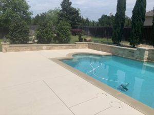Resurfacing pool decks in Austin, TX to deliver a smooth appearance.