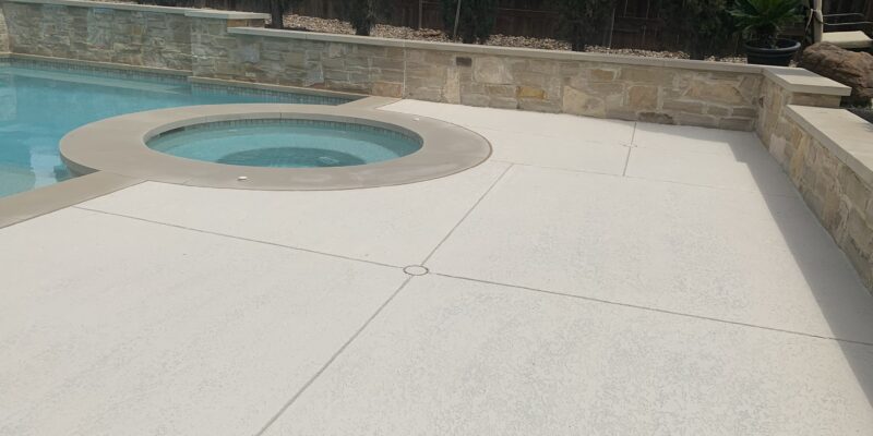 Simplicity and durability define this pool concrete resurfacing project completed by our specialists